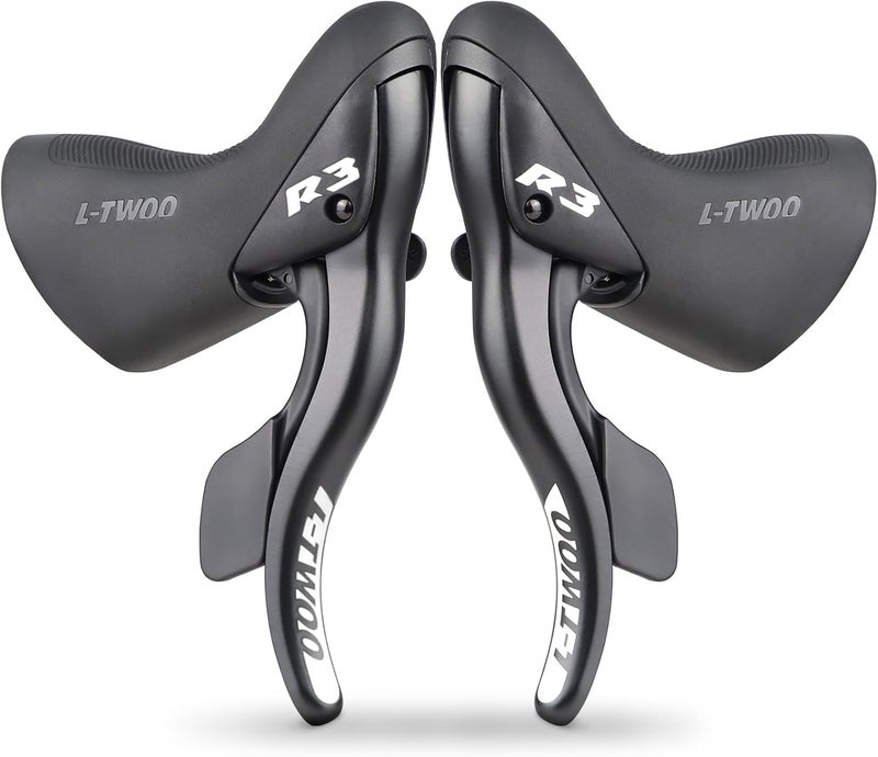 WEEROCK L-TWOO Road Bike Shift Lever 2x7/ 2x8/ 2x9/ 2x10 Speeds Road Bicycle Shifters with Brake Levers Compatible with Shimano - Image 1